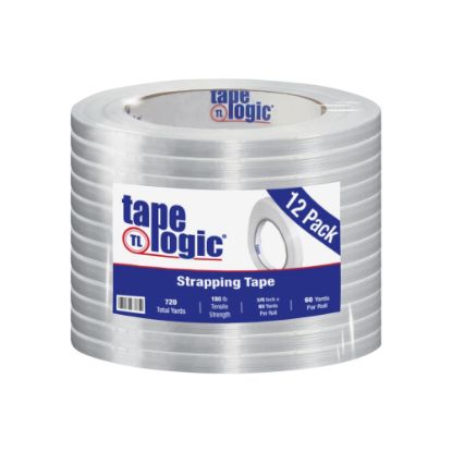 Picture of Tape Logic 1400 Strapping Tape, 3/8in x 60 Yd., Clear, Case Of 12