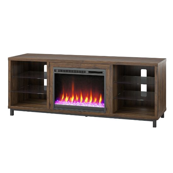 Picture of Ameriwood Home Lumina 70in Fireplace TV Stand, Walnut