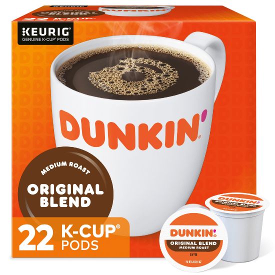 Picture of Dunkin Donuts Single-Serve Coffee K-Cup Pods, Original Blend, Carton Of 22