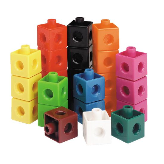 Picture of Learning Resources Snap Cubes, 3/4inH x 3/4inW x 3/4inD, Assorted Colors, Grades Pre-K - 9, Pack Of 1,000