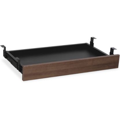 Picture of Lorell Essentials Series Laminate Universal Center Drawer, 5-1/8inH x 16-3/4inW x 28-7/16inL, Walnut