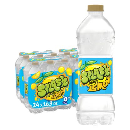 Picture of Splash Refresher Lemon Flavor Water Beverage 16.9 FL OZ Plastic Bottle Pack of 24