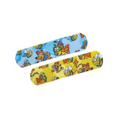 Picture of CURAD Medtoons Adhesive Bandages, 3/4in x 3in, Assorted Colors, 50 Bandages Per Box, Case Of 24 Boxes