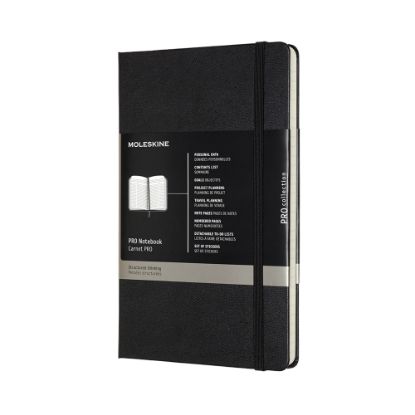 Picture of Moleskine PRO Notebook, 5in x 8-1/4in, 240 Pages, Black