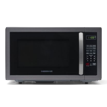 Picture of Farberware Classic 1.1 Cu Ft Countertop Microwave, Black/Stainless Steel