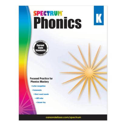 Picture of Carson-Dellosa Spectrum Phonics Workbook, Kindergarten