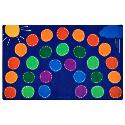 Picture of Carpets for Kids Premium Collection Rainbow Classroom Seating Rug, 8ft4in x 13ft4in, Multicolor