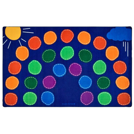 Picture of Carpets for Kids Premium Collection Rainbow Classroom Seating Rug, 8ft4in x 13ft4in, Multicolor