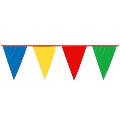 Picture of Amscan Large Outdoor Plastic Pennant Banner, 120ft, Multicolor