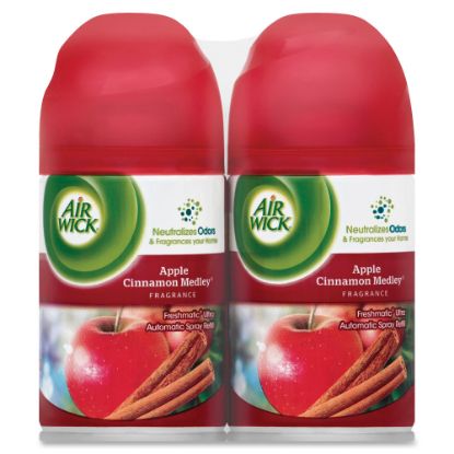 Picture of Air Wick Freshmatic Refill Apple/Cinnamon 2-pack - Spray - 6.17 oz - Apple Cinnamon - 60 Day - 6 / Carton - Odor Neutralizer