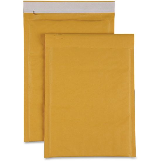 Picture of Sparco Size 00 Bubble Cushioned Mailers - Bubble - #00 - 5in Width x 10in Length - Self-sealing - Kraft - 250 / Carton - Kraft