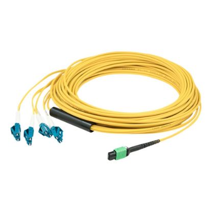 Picture of AddOn - Patch cable - LC single-mode (M) to MPO single-mode (F) - 3 m - fiber optic - 9 / 125 micron - OS1 - halogen-free - yellow