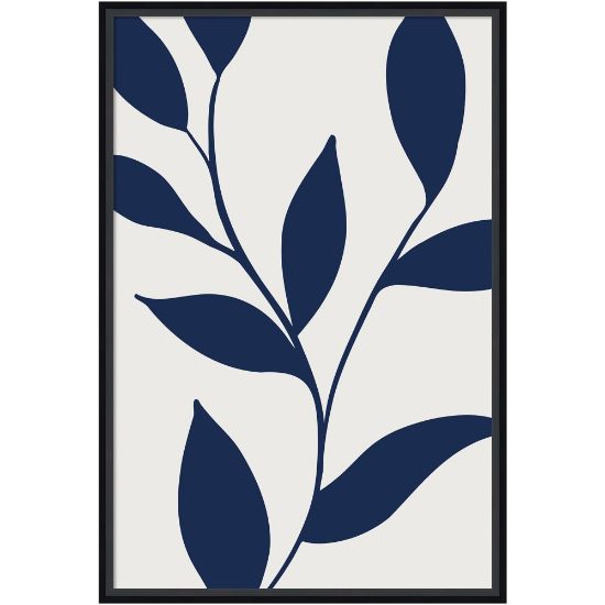 Picture of Amanti Art Modern Blue Botanical Abstract Print No 1 by The Creative Bunch Studio Wood Framed Wall Art Print, 23inW x 33inH, Black