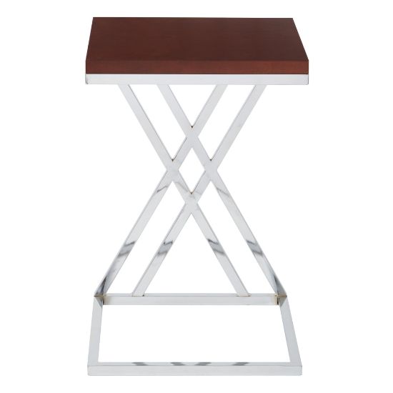 Picture of Ave Six Wall Street Table, Coffee, Square, Espresso/Chrome