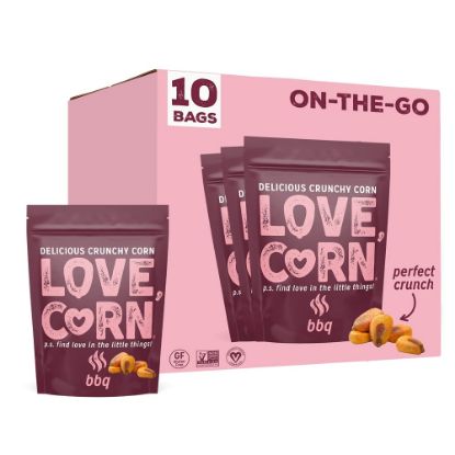 Picture of Love Corn Smoked BBQ Corn Chips, 1.6 Oz, Pack Of 10 Bags