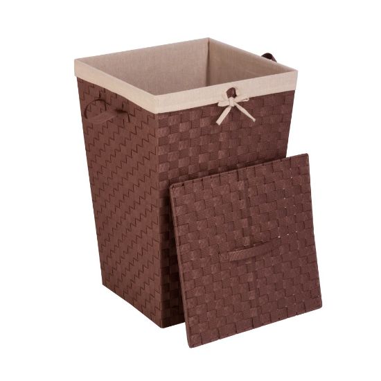 Picture of Honey-Can-Do Woven Strap Hamper, 26in x 17in x 17in, Java Brown