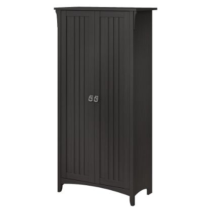 Picture of Bush Furniture Salinas Tall Storage Cabinet With Doors, Vintage Black, Standard Delivery