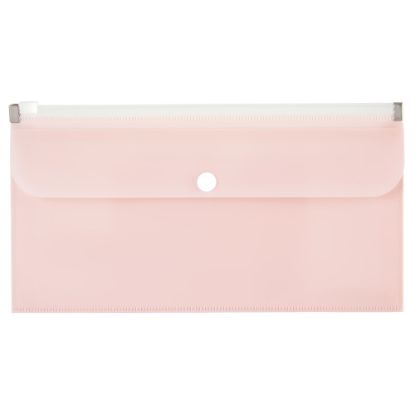 Picture of Office Depot Brand 2-Pocket Envelope, 1-1/4in Expansion, Check Size, Pink