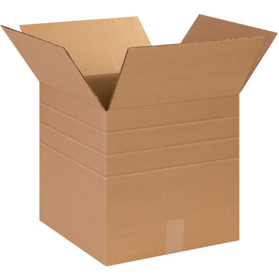 Picture of Partners Brand Multi-Depth Corrugated Boxes, 14in x 14in x 14in, Kraft, Pack Of 25