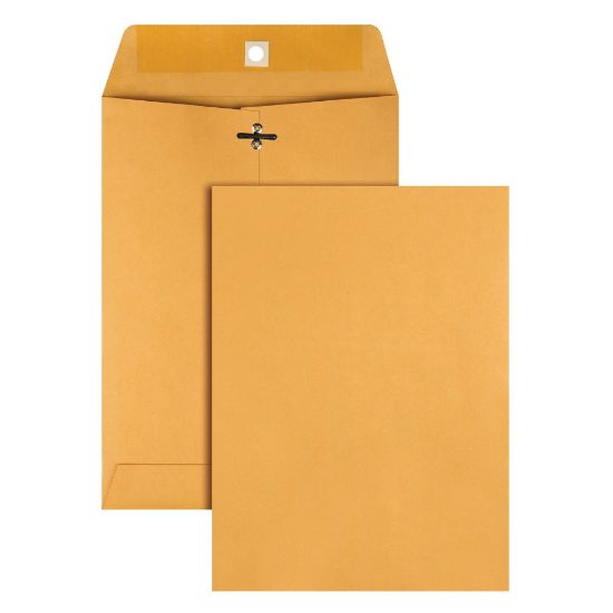 Picture of Office Depot Brand 7-1/2in x 10-1/2in Manila Envelopes, Clasp Closure, Brown Kraft, Box Of 100