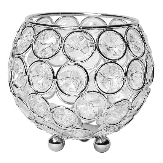 Picture of Elegant Designs Elipse Crystal Bowl, 3-3/4in, Chrome