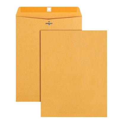 Picture of Office Depot Brand Manila Envelopes, 9-1/2in x 12-1/2in, Clasp Closure, Brown Kraft, Box Of 100