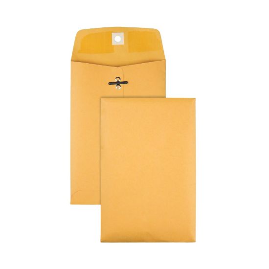 Picture of Office Depot Brand 6-1/2in x 9-1/2in Manila Envelopes, Clasp Closure, Brown Kraft, Box Of 100