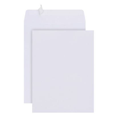 Picture of Office Depot Brand Catalog Envelopes, 9in x 12in, Clean Seal, 30% Recycled, White, Box Of 100