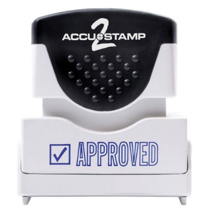 Picture of AccuStamp2 Pre-Inked Message Stamp, "Approved", Blue