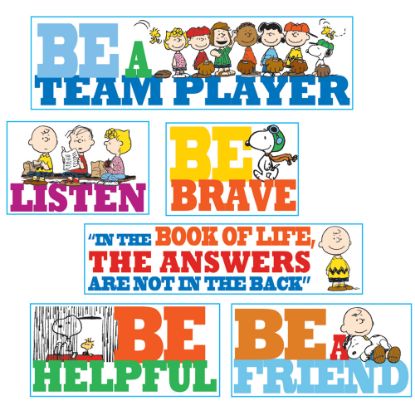 Picture of Eureka School Peanuts Be The Best You Can Be Bulletin Board Set, Set Of 22 Pieces