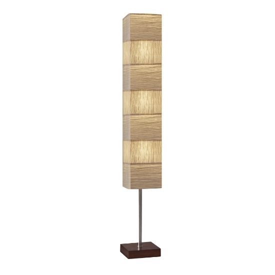 Picture of Adesso Sahara Tall Floorchiere, 72inH, Natural Shade/Walnut Base