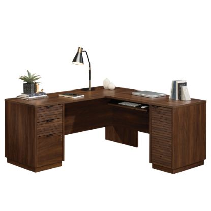 Picture of Sauder Englewood 65inW L-Shaped Corner Desk, Spiced Mahogany