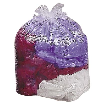 Picture of Genuine Joe Super Hexene Clear Trash Can Liners, 30 Gallons, 30in x 36in, Box Of 250