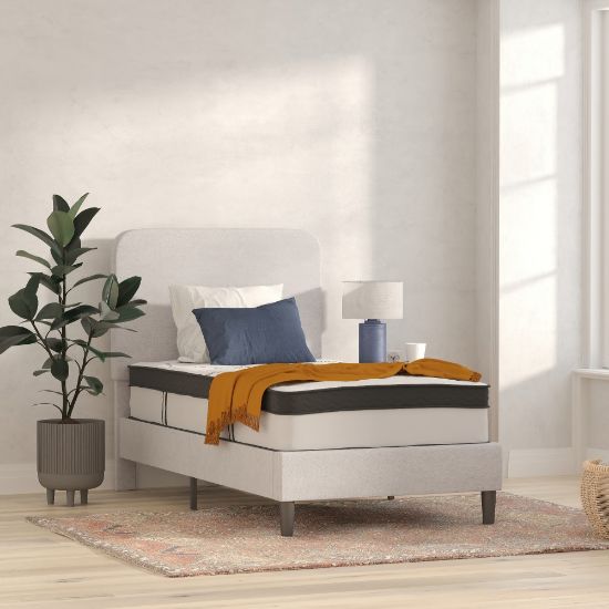 Picture of Flash Furniture Capri Comfortable Sleep 12in Foam And Pocket Spring Mattress In a Box, Twin, 12inH x 39inW x 75inD