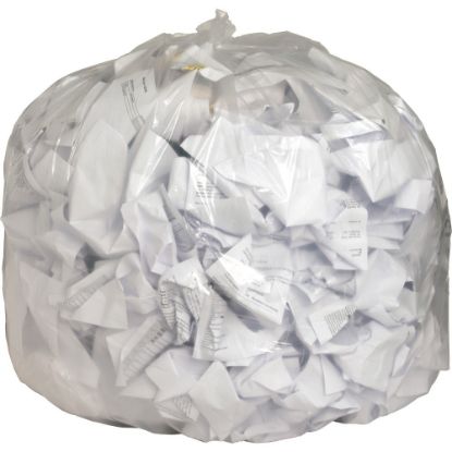 Picture of Genuine Joe Clear Flat-Bottom Trash Can Liners, 56 Gallons, Box Of 100