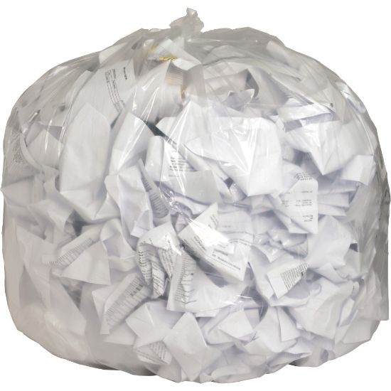 Picture of Genuine Joe Clear Flat-Bottom Trash Can Liners, 56 Gallons, Box Of 100