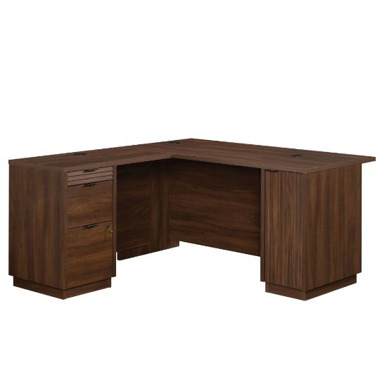 Picture of Sauder Palo Alto 60inW Commercial L-Shaped Computer Desk, Spiced Mahogany