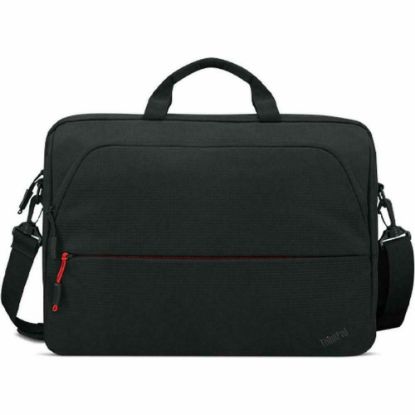 Picture of Lenovo Essential Carrying Case for 16in Lenovo Notebook - Black - Polyester, Polyvinyl Chloride (PVC), Polyethylene Terephthalate (PET) Body - Shoulder Strap, Luggage Strap - 11.4in Height x 15.9in Width x 2.6in Depth