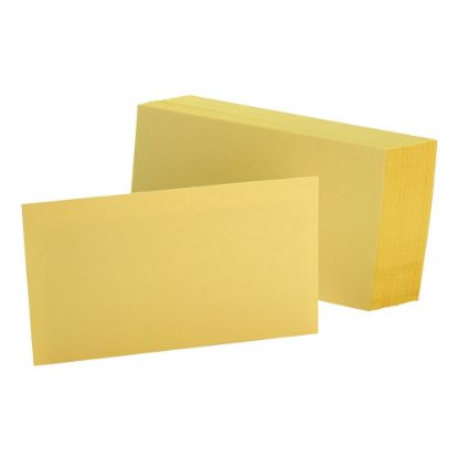 Picture of Oxford Color Index Cards, Unruled, 3in x 5in, Canary, Pack Of 100