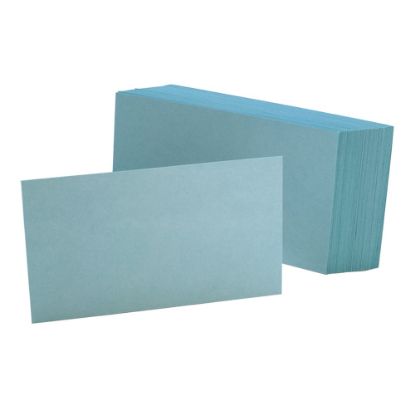 Picture of Oxford Color Index Cards, Unruled, 3in x 5in, Blue, Pack Of 100