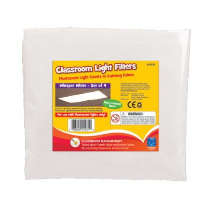 Picture of Educational Insights Classroom Fluorescent Light Filters, 36in x 24in, Whisper White, Pack Of 4