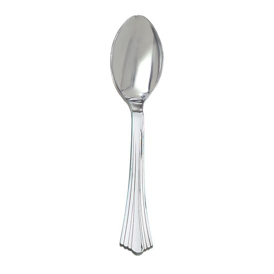 Picture of Reflections Plastic Spoons, Silver, Pack of 600