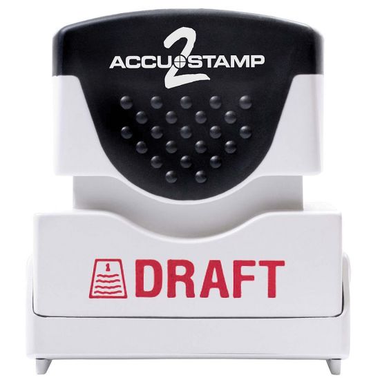 Picture of AccuStamp2 Pre-Inked Message Stamp, "Draft", Red