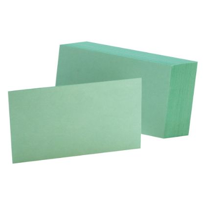 Picture of Oxford Color Index Cards, Unruled, 3inx 5in, Green, Pack Of 100