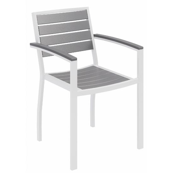 Picture of KFI Studios Eveleen Outdoor Arm Chair, Gray/White