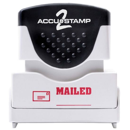 Picture of AccuStamp2 Pre-Inked Message Stamp, "Mailed", Red