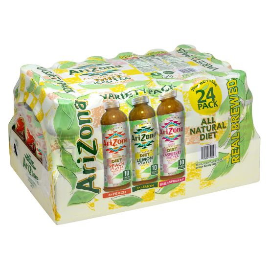 Picture of Arizona Beverage Diet Variety Tea, 20 Oz, Pack Of 24 Bottles