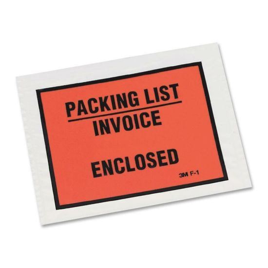 Picture of 3M Full View Packing List/Invoice Enclosed Envelopes, Orange, Case Of 1,000 Envelopes