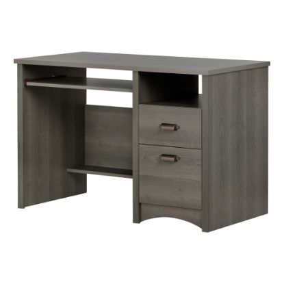 Picture of South Shore Gascony 46inW Computer Desk With Keyboard Tray, Gray Maple