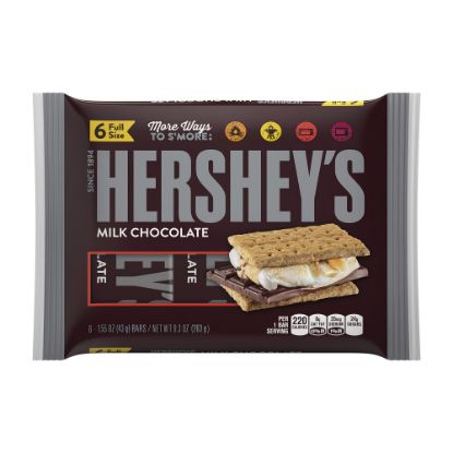 Picture of Hersheys Milk Chocolate Bars, 1.55 Oz, 6 Bars Per Bag, Pack Of 2 Bags